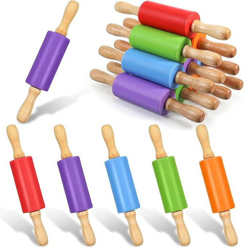 10 Pcs Mini Rolling Pin, 9 Inch Small Silicone Rolling Pin by Unknown