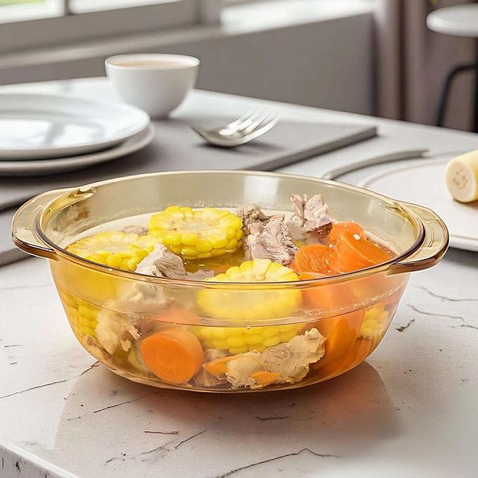 Amber Borosilicate Glass Casserole Dish - Image 2