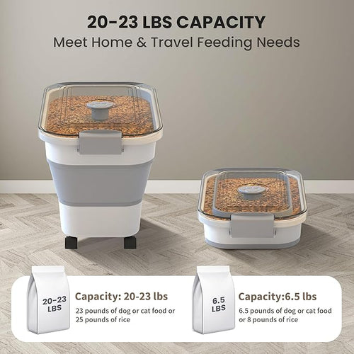 20-23 Lbs Dog Food Storage Container, Collapsible Dog Food Container - Image 2
