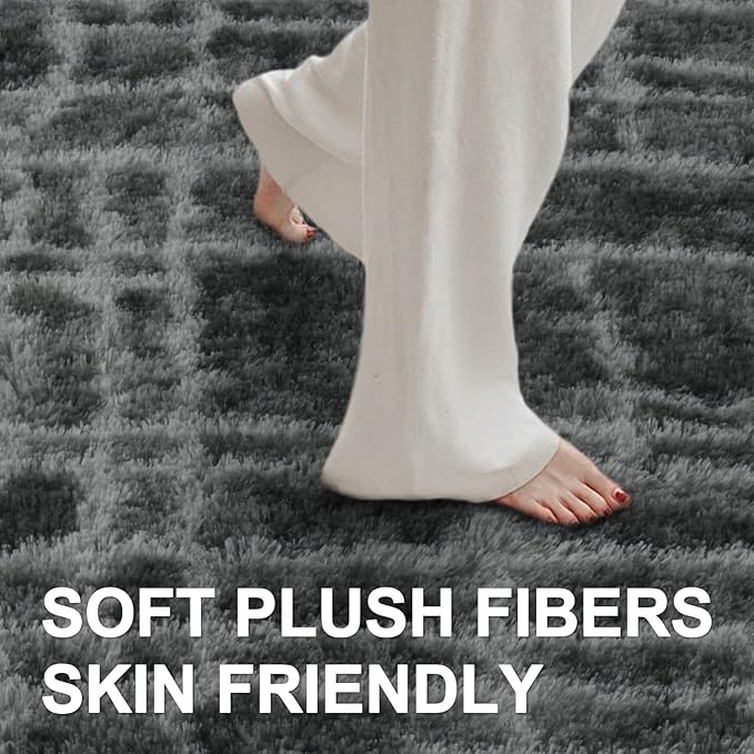 Shag Rugs for Bedroom Living Room, Tie-Dyed Ultra Soft Fluffy Furry Area Rugs - Image 4