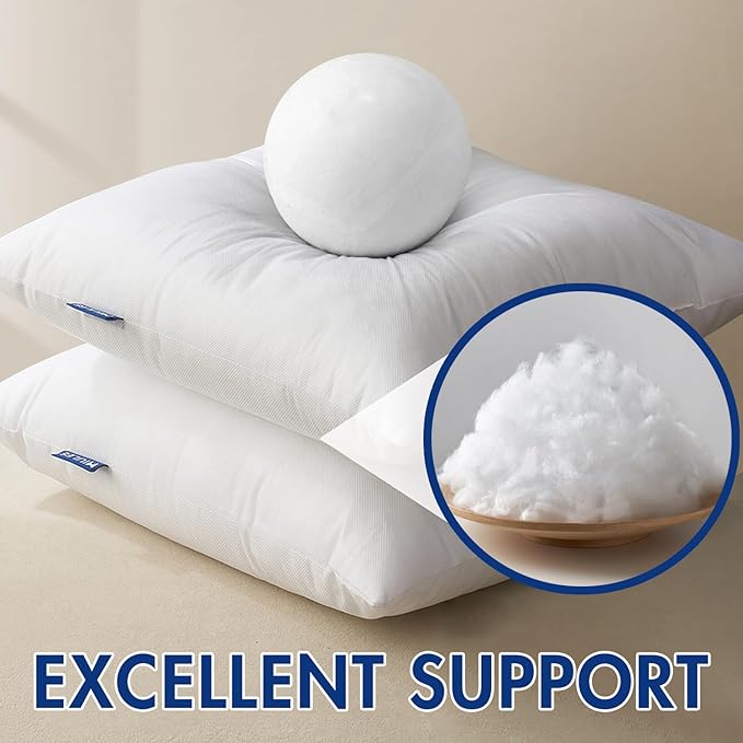 MIULEE Pillow Insert 21x21 Inch, Decorative Square Throw Pillow Inserts - Image 3
