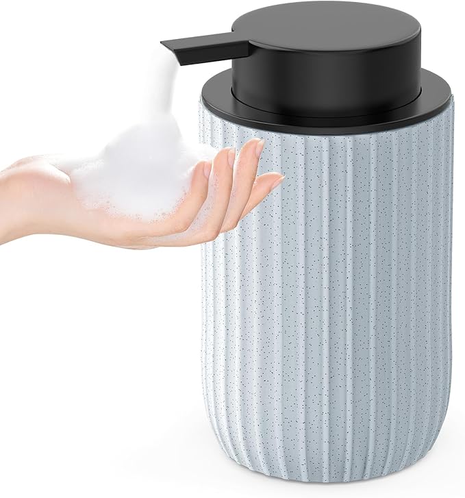 Ceramic Foaming Hand Soap Dispenser，12 oz Bathroom Soap Dispensers， Lotion by POSOSTO