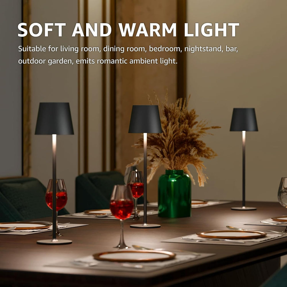 uuffoo 3 Pack Cordless Table Lamp Rechargeable 5000mAH Battery Operated Light...