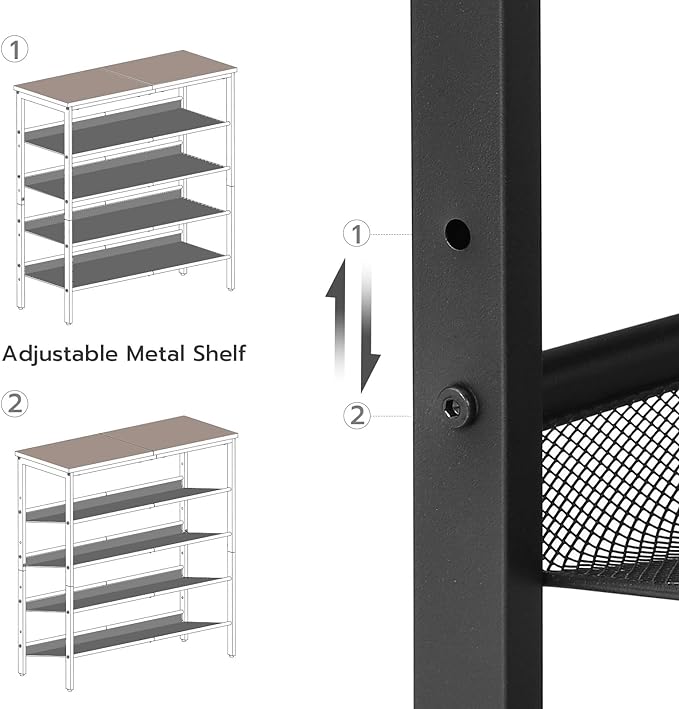 HOOBRO Shoe Rack for Entryway, 5-Tier Shoe Organizer - Image 4