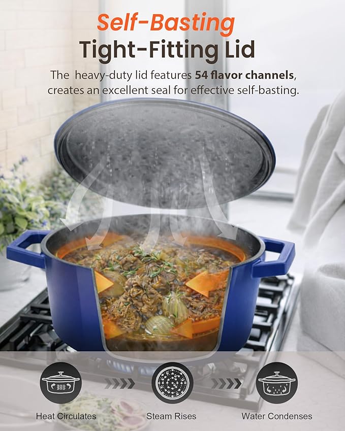Nuwave 6QT Healthy Enameled Cast Iron Dutch Oven Pot