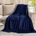 JIAHANNHA Navy Blue Throw Blanket Twin Size 60 by 80 Inches Flannel Fleece by JIAHANNHA