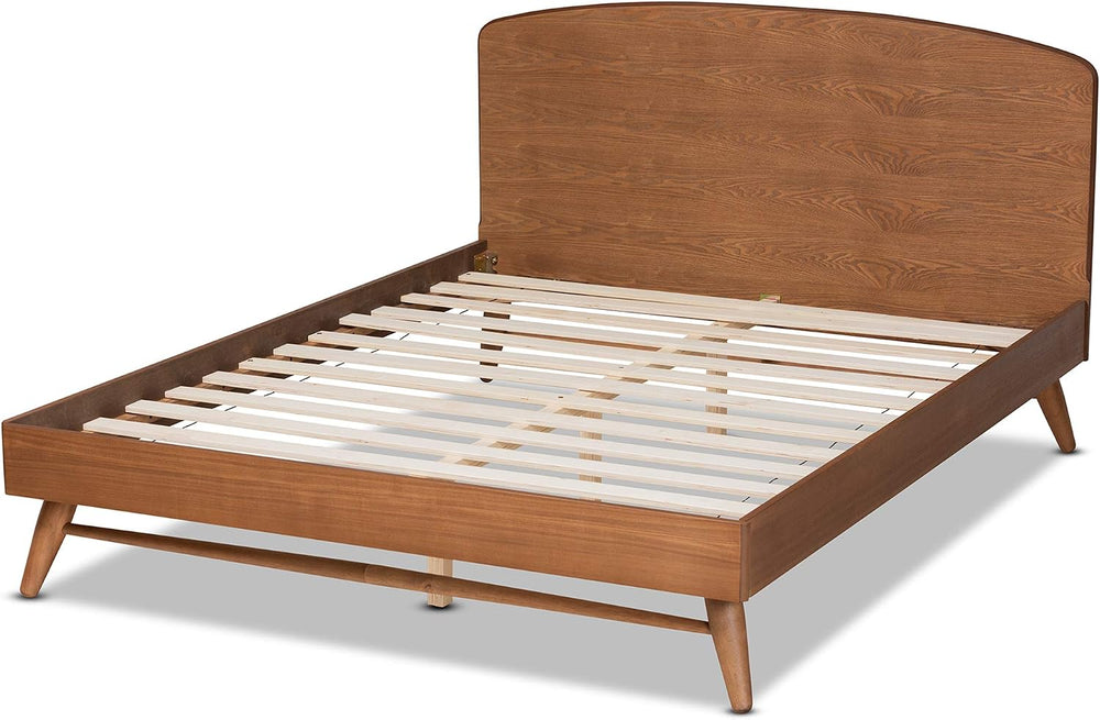 Baxton Studio Keagan Mid-Century Modern Transitional Walnut Brown Finished Wo...