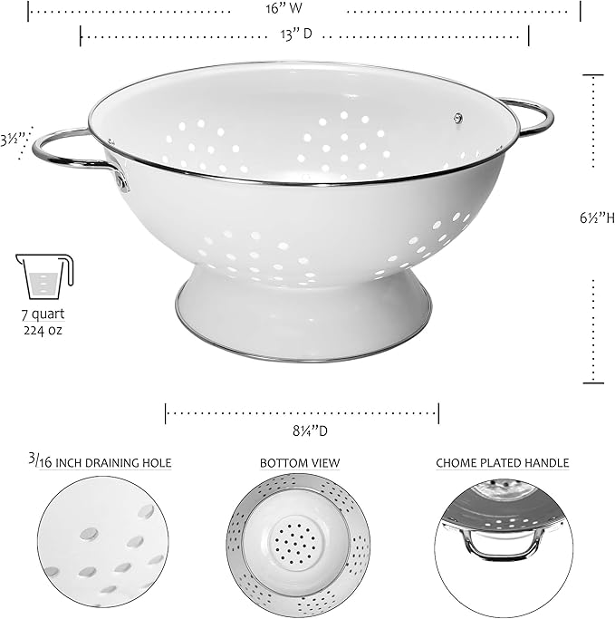Reston Lloyd Calypso Basics Extra Large Enameled Colander - Image 7