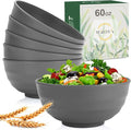 Wheat Straw Bowls Set 60 OZ Unbreakable Large Cereal Bowls Set of 6 Microwave by WROVA