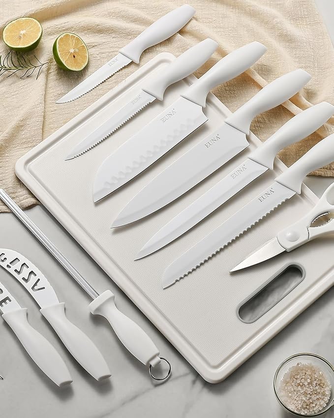 EUNA Knife Block Set, German High-Carbon Stainless Steel Knife Sets - Image 2