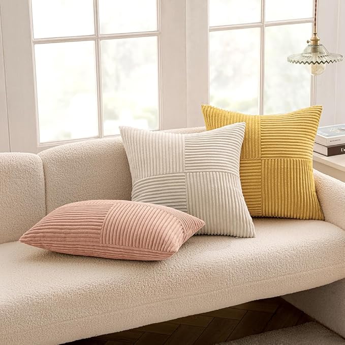 MIULEE Golden Mustard Decorative Throw Pillow Covers 16x16 Inch - Image 5