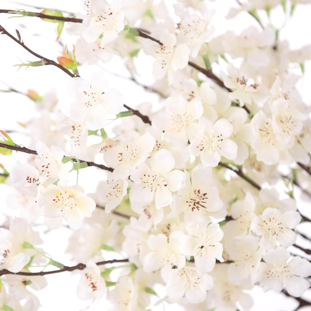 INXUGAO Artificial Cherry Blossom Branches Decor 12 PCS Fake Flowers Indoor