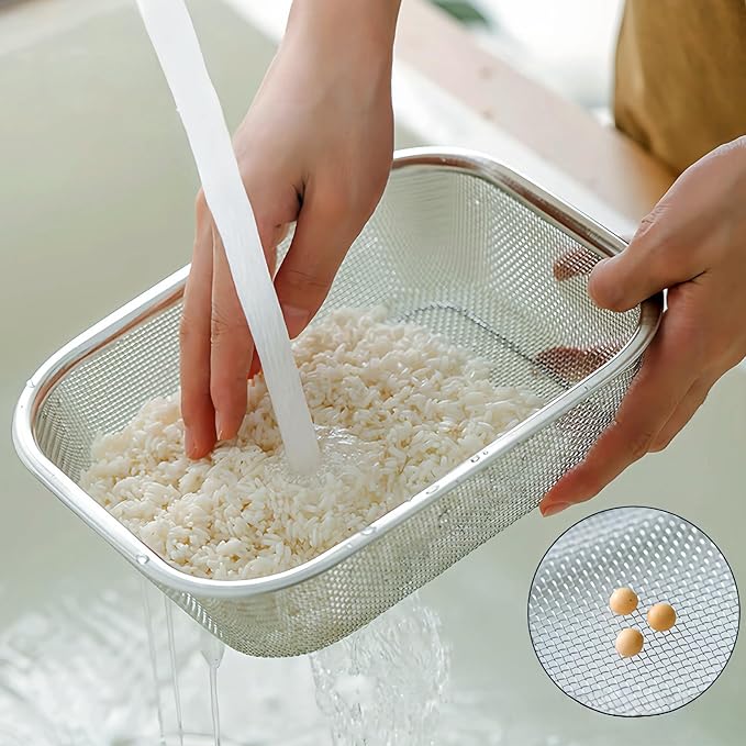 18/8 Stainless Steel Fine Mesh Strainer Basket - Image 5