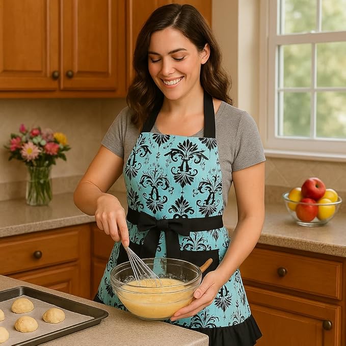 G2PLUS Cotton Vintage Damask Apron - Image 5