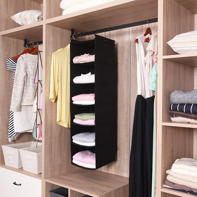 MAX Houser 6 Tier Shelf Hanging Closet Organizer, Closet Hanging Shelf - Image 8