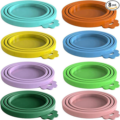 8 pack Silicone Pet Food Can Lids by WANBAO
