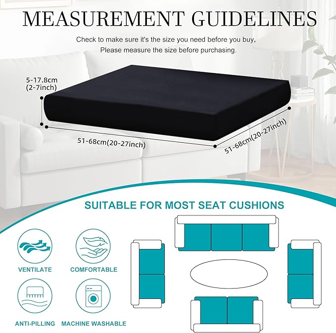12 Pcs Stretch Patio Cushion Covers, Outdoor Couch Covers Replacement, Outdoor - Image 2