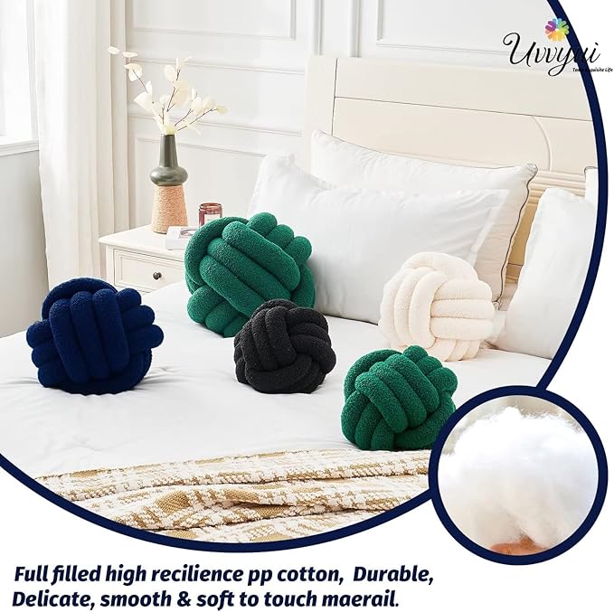 Uvvyui Knot Pillow Ball, Soft Home Decorative Pillows, Round Throw Pillow - Image 3