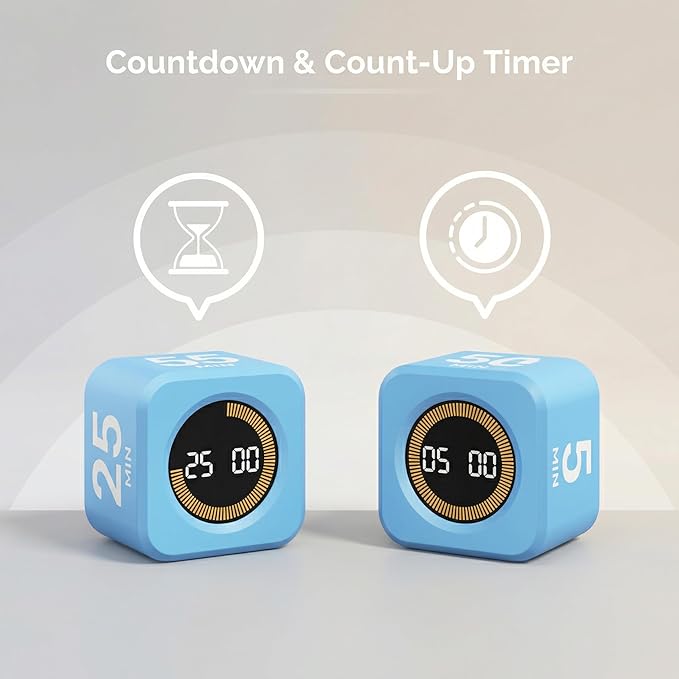 KADAMS Pomodoro Cube Timer Productivity Visual Timer - Image 8