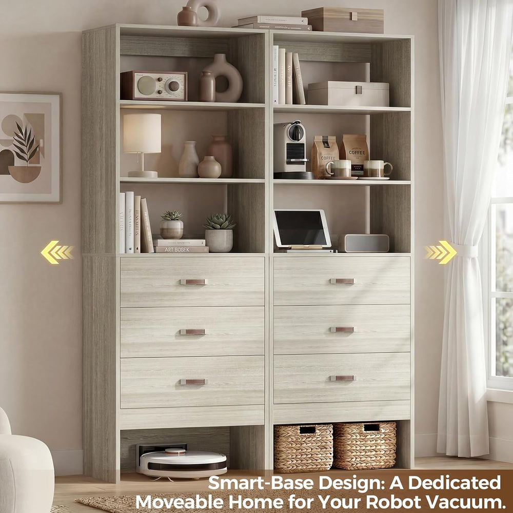 4FT Closet System with Leather Handles, 48" Walk-in Closets Storage Unit...