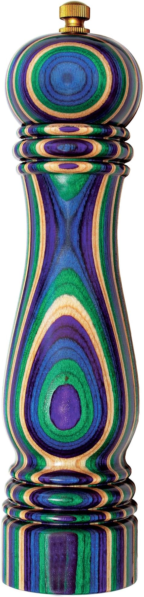 Baltique Mumbai Pepper Grinder – 8 Inch Colorful Wooden Pepper Mill by TotallyBamboo