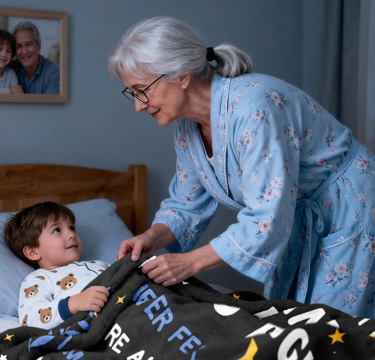 Grandson Gifts from Grandma Grandpa Blanket 60"x50", Birthday Gifts for Grandson, Birthday Decoration, to My Grandsons Gift Throw Blankets from Nana Papa, Best Grandsons Ever