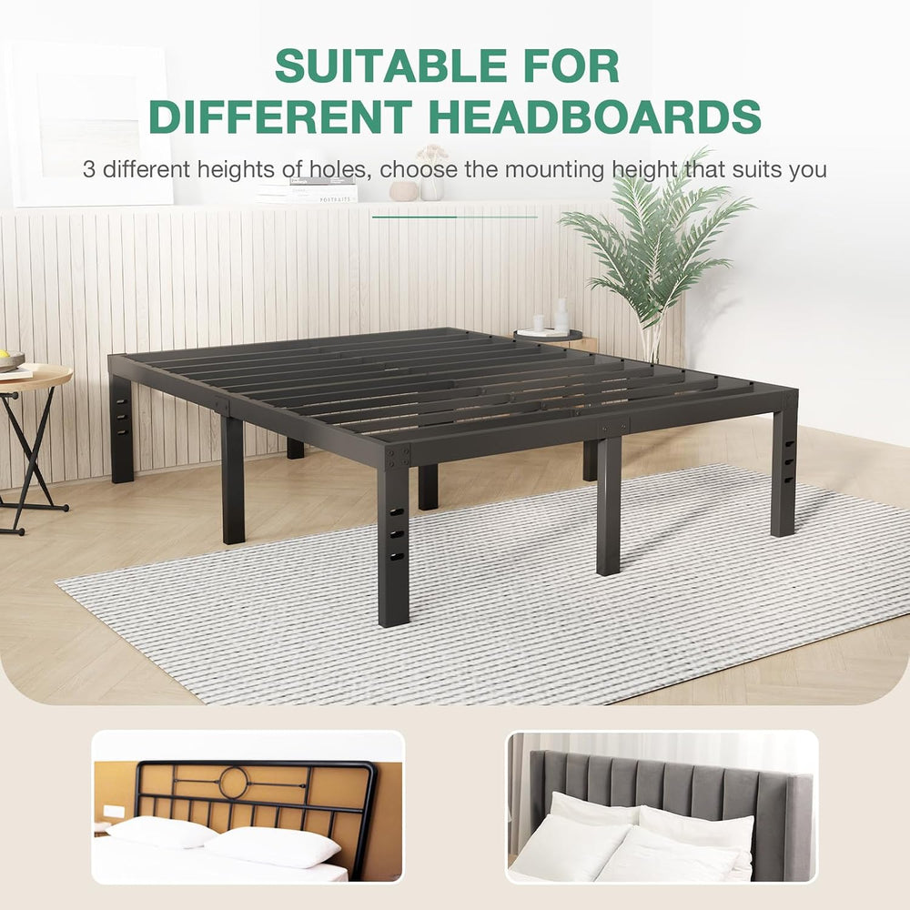 Novilla Queen Bed Frame, 14 Inch Metal Platform Bed Frame Queen Size with Sto...