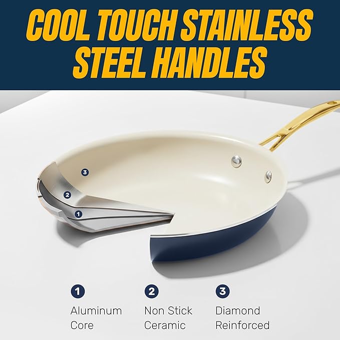 GOTHAM STEEL 11 Inch Non Stick Frying Pans Nonstick Skillet, Ceramic Pan - Image 5