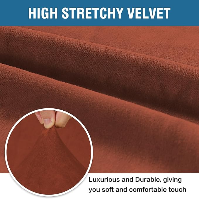 H.VERSAILTEX Stretch Velvet Sofa Covers Large Couch Covers Sofa Slipcovers - Image 3