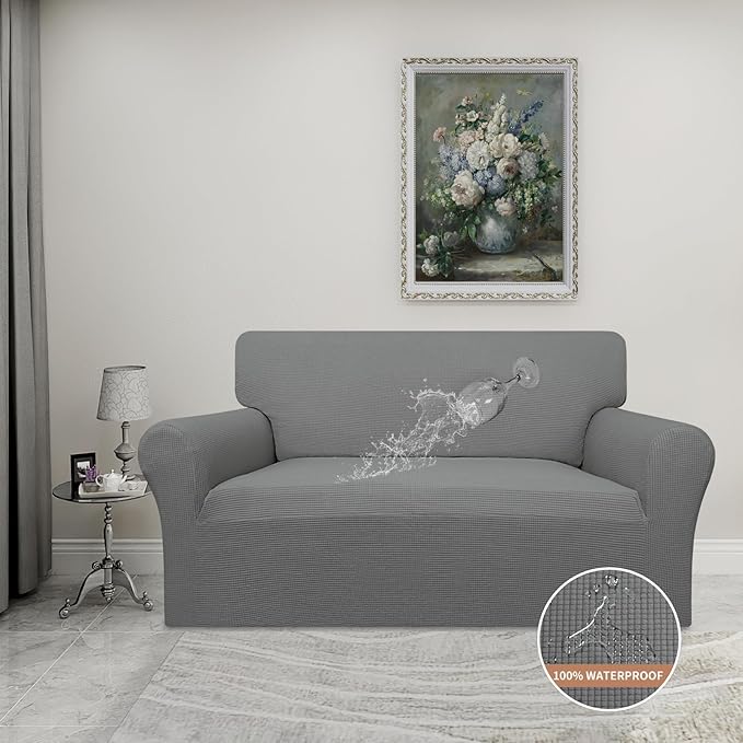 Easy-Going 100% Waterproof Oversized Loveseat Couch Cover, Dual Waterproof Sofa - Image 2