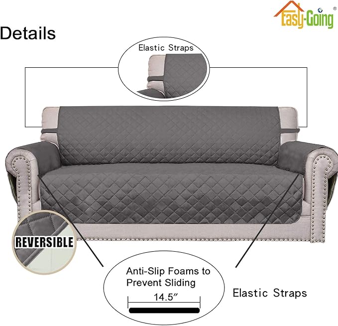 Easy-Going Reversible Loveseat Couch Cover - Image 3