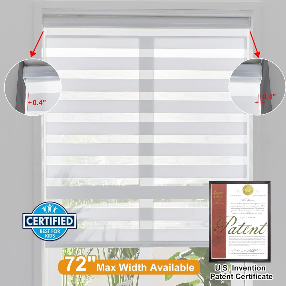 Persilux Cordless Zebra Blinds for Windows Free-Stop Roller Window Shades (22...