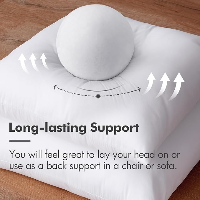 MIULEE Throw Pillow Insert Premium Pillow Stuffer Sham Square - Image 3