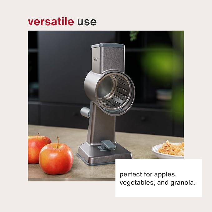 Zyliss E900059 Universal Drum Grater, Stainless Steel, Grating Apples,