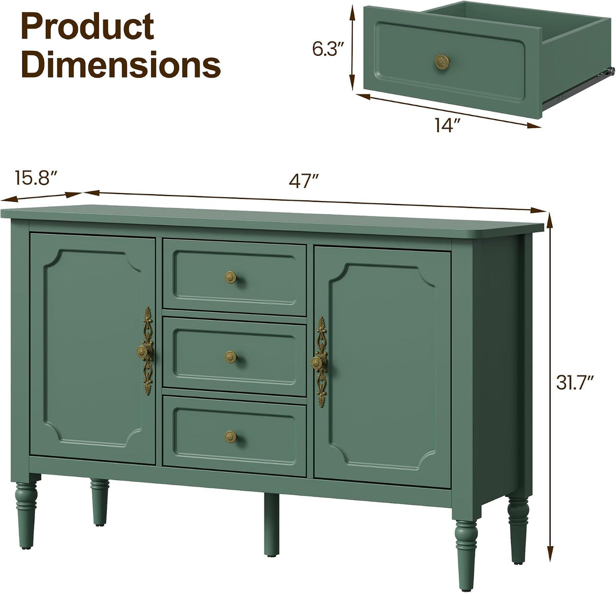 royalcraft buffet cabinet with storage, vintage sideboard with shown in use