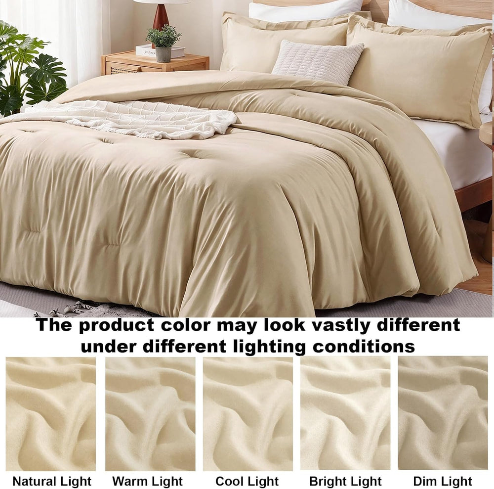 Homelike Moment Queen Comforter Set 3 Piece, Lightweight Soft Bed Sets