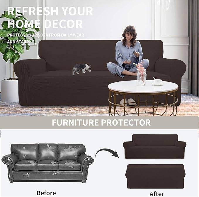 Easy-Going Stretch Oversized Chair Sofa Slipcover 1-Piece Couch Sofa Cover - Image 4