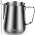 Milk Frothing Pitcher, 15oz Stainless Steel Milk Frother Cup Steaming Pitcher by Careula