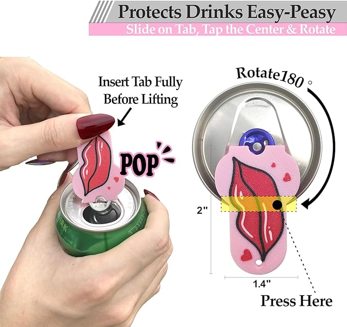 Soda Can Tab Opener Mini Soda Can Cover Easy Tab Opener and Drink Protector - Image 2