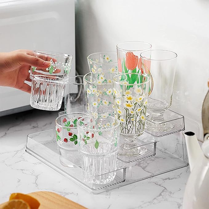 2pcs Acrylic Rack, No Assembly Clear 3 Tier Condiment Bottle Shelf Vanity - Image 3