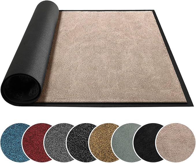 Mibao Dirt Trapper Door Mat for Indoor Outdoor, Waterproof All-Season, by Mibao