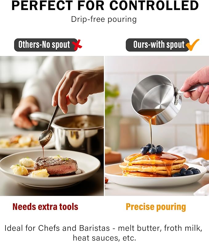 Cooks Standard Stainless Steel Butter Warmer 0.46 QT, 440ml Mini Butter - Image 3