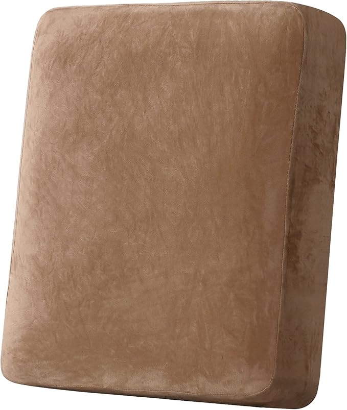H.VERSAILTEX Velvet Stretch Couch Cushion Cover Plush Cushion Slipcover by HVERSAILTEX