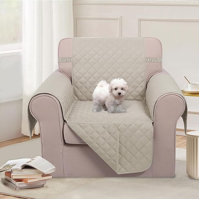 U-NICE HOME Reversible Oversized Chair Covers Quilted Water Repellent Pet - Image 2
