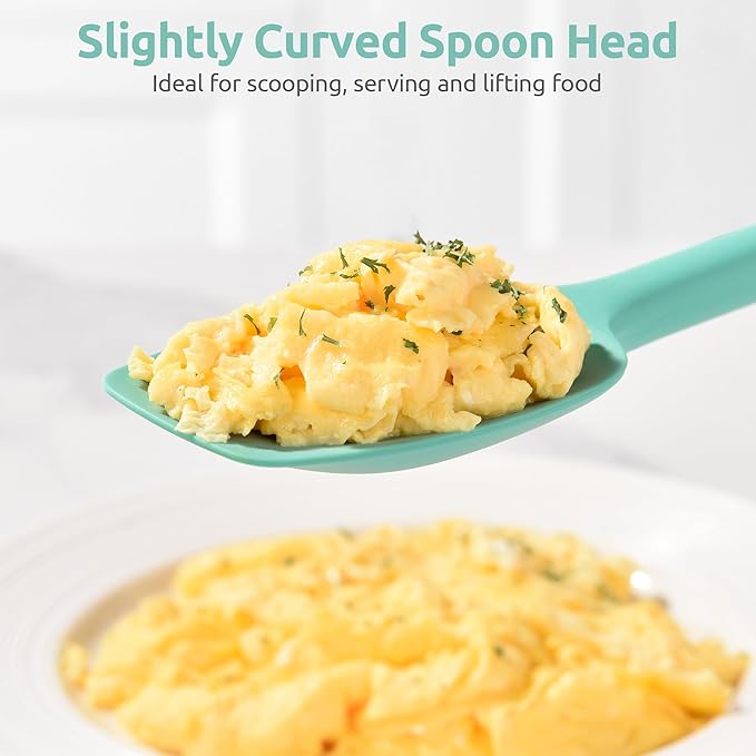 U-Taste Extra-Long 600ºF Heat Resistant Spatula Spoon: 14" Silicone Spoonula - Image 7
