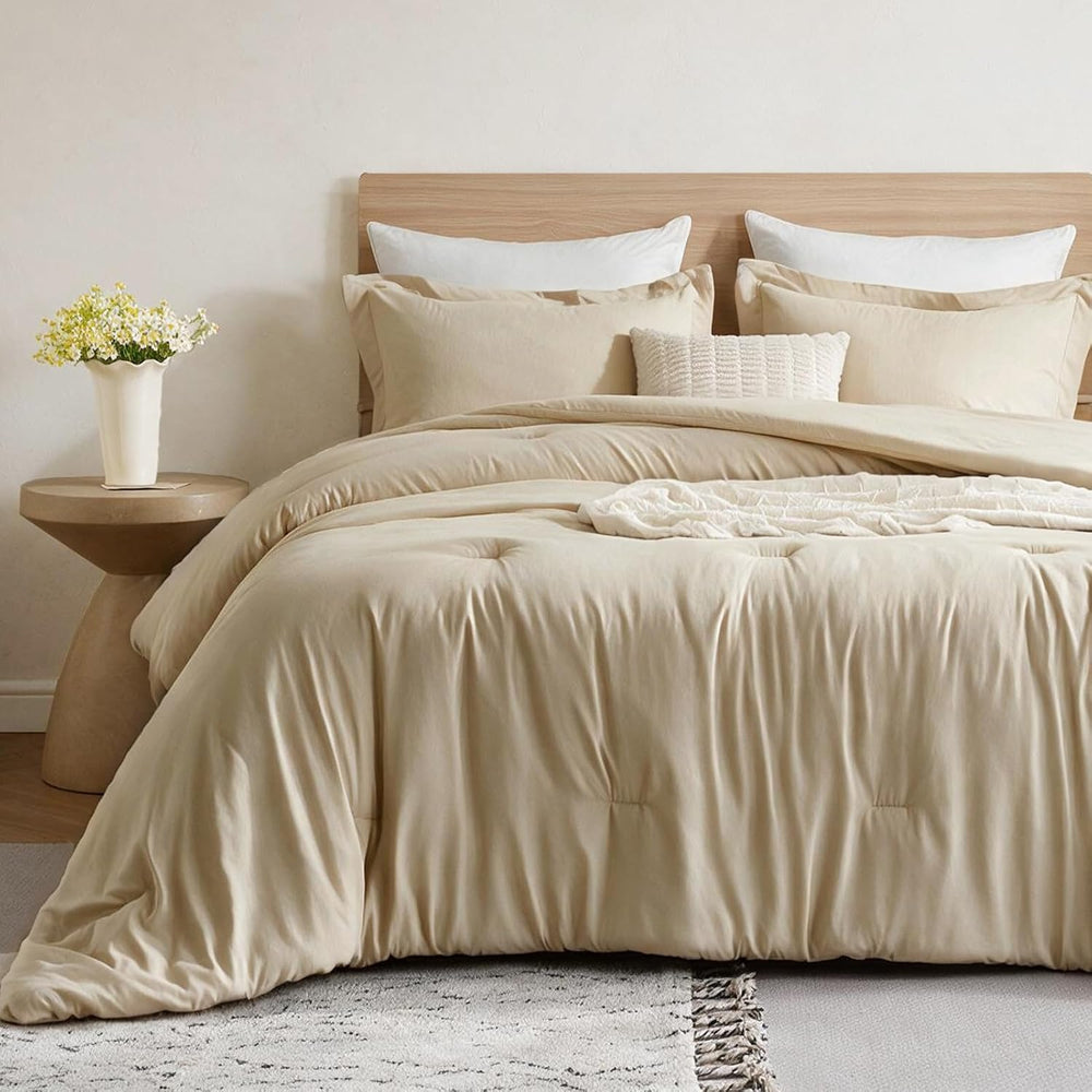 Homelike Moment Queen Comforter Set 3 Piece, Lightweight Soft Bed Sets