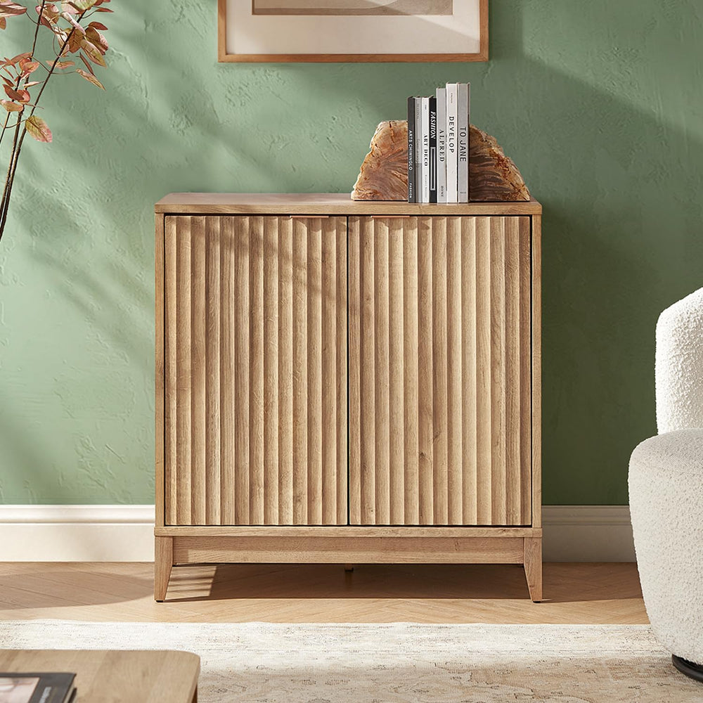mopio Brooklyn Storage Cabinet, Sideboard, Credenza (Oak, Set of 2)