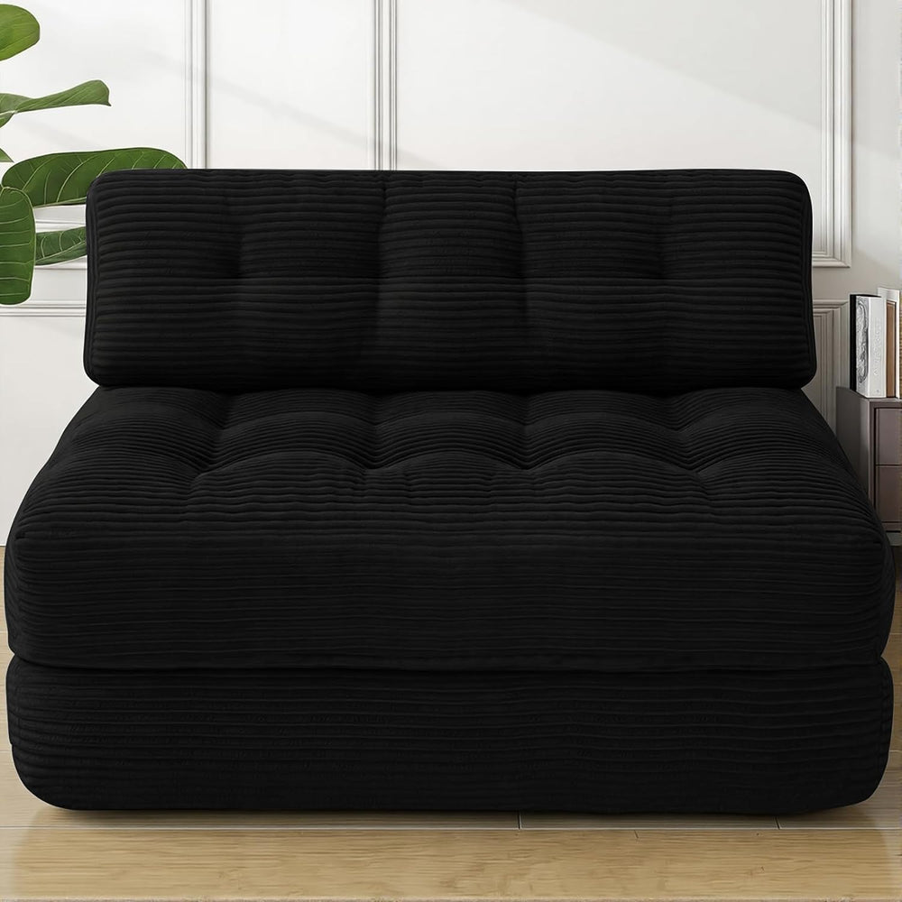 Folding Sofa Bed, Convertible Sleeper Chair with Pillow & Handle, Foldabl...