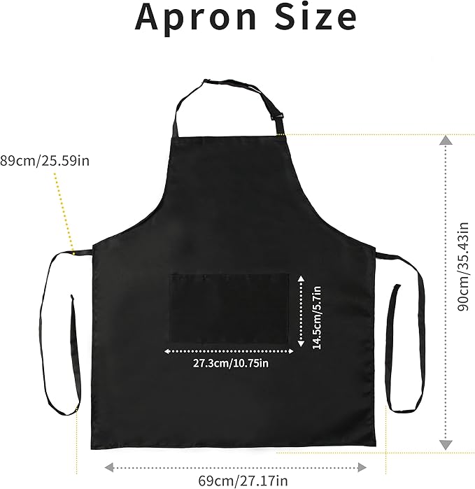 Tosewever 4 Pack Adjustable Bib Apron Waterdrop Resistant Apron - Image 6