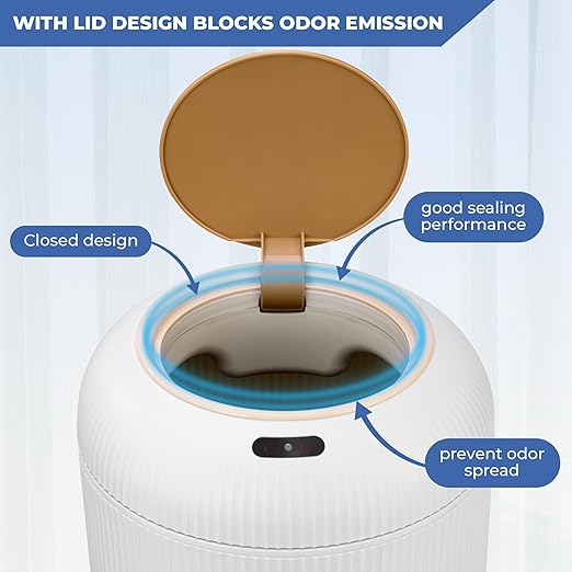 Pukomc Smart Sensor Wastebasket, Convenient and Hygienic Easy to Use,